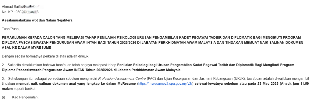 Testimoni Kejayaan Ahmad Saif